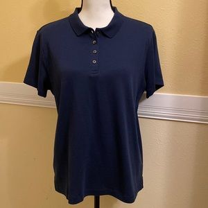 LAND’ END Ladies Polo Top; Large; Navy Blue; NWOT.